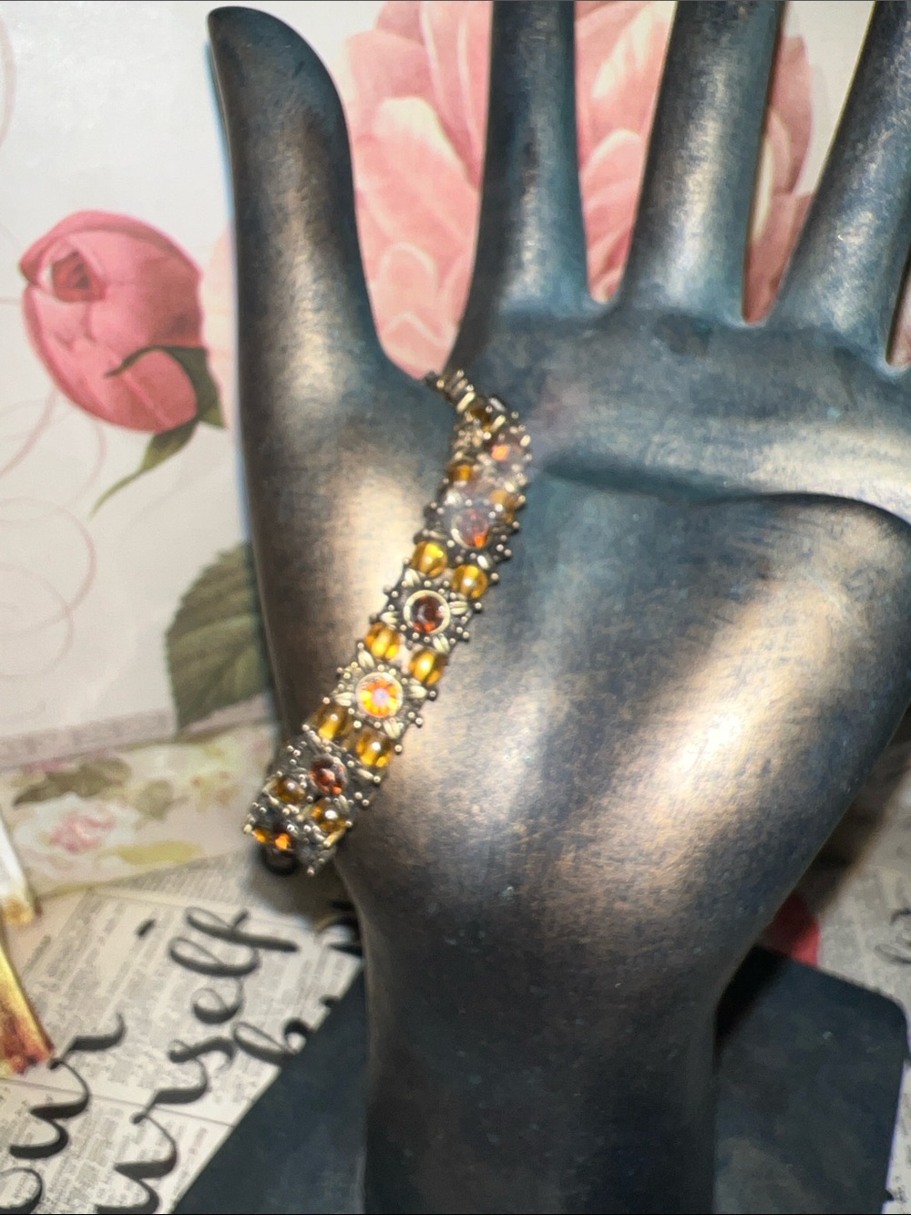Elegant Yellow Crystal Bracelet - Women Jewelry